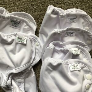 Cloth-eez Cloth Diaper Wrap, Size 0 and Size 1, white